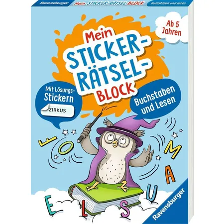 Ravensburger Mein Stickerrätselblock: Buchstaben und Lesen