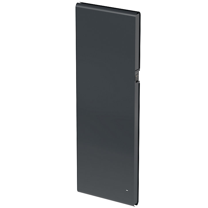 Radiateur connecté électrique à inertie fluide GoodHome Iriya anthracite 1800W vertical