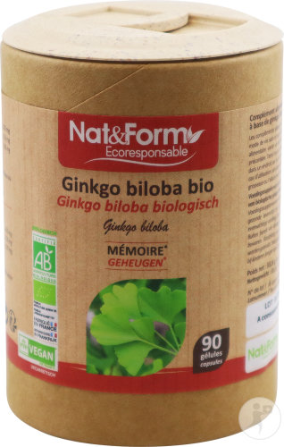 Nat&Form Ginkgo Biloba Bio 90 Gélules