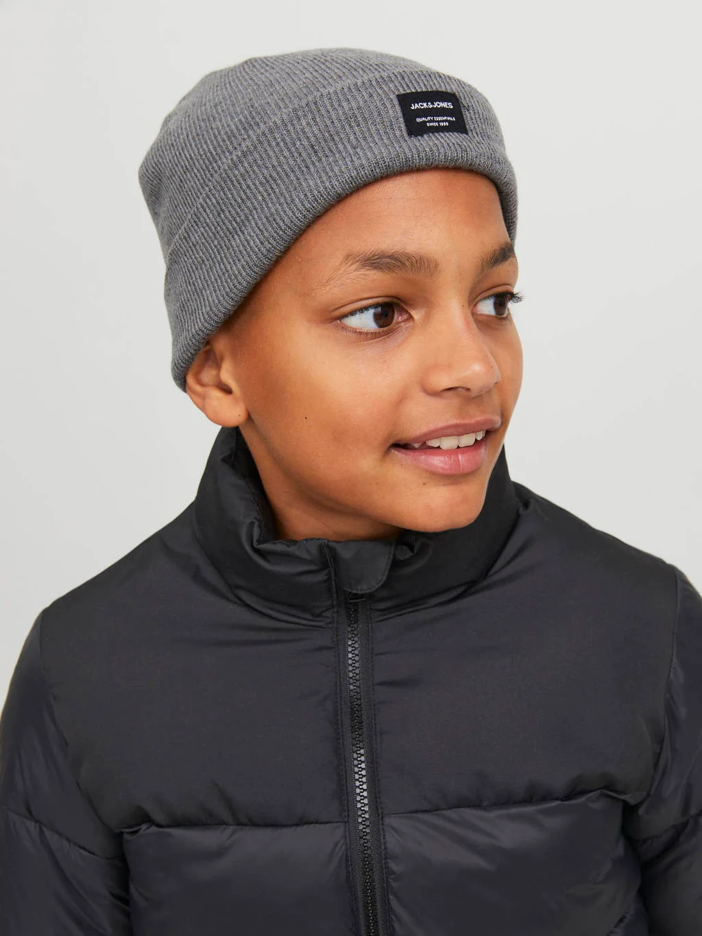 JACK & JONES muts JACDNA grijs melange