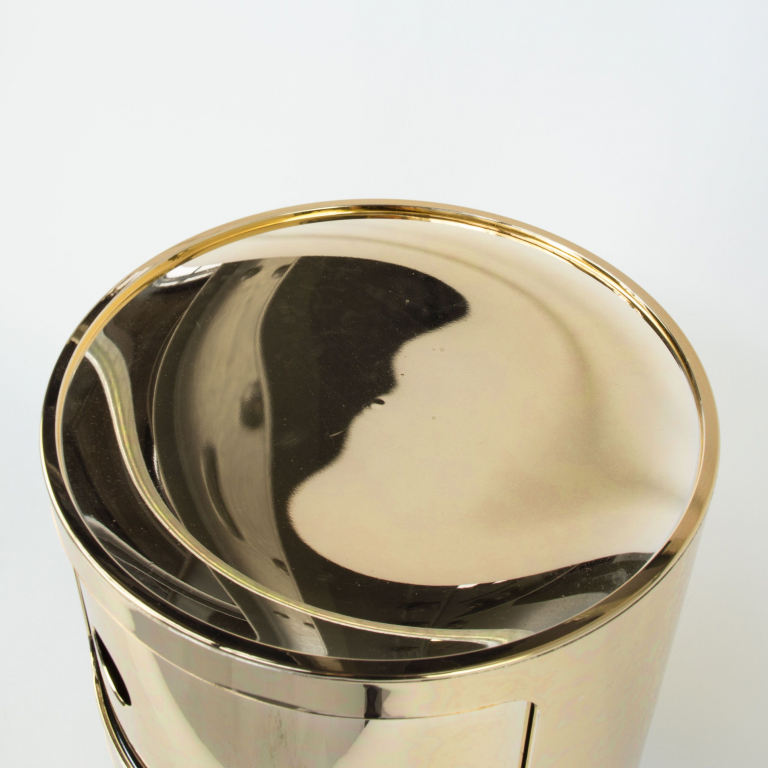 Kartell Componibili kast nachtkast metallic (2 comp.) Ø32 chroom
