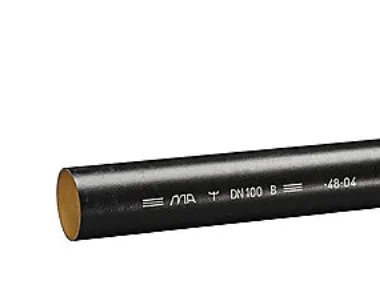 Lige afløbsrør 150-3000 sort - MA