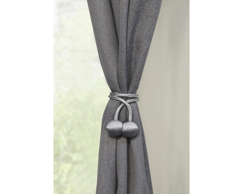Flex-S stropdas met magneet, zilver, 48 cm