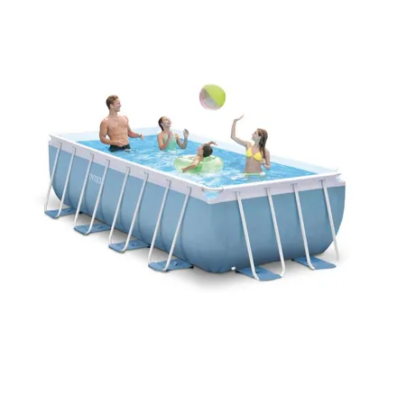 Intex Prism Frame Pool 488x244x107 mit Filterpumpe, Boden- und Abdeckplane sowie Sicherheitsleiter