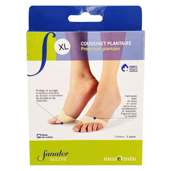 Almofada de silicone para os pés Sanator, tamanho 42-43, 1 par
