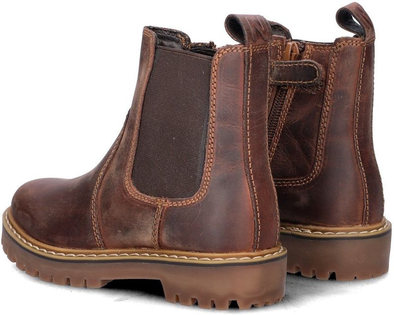Nelson - Chelsea Boots - Rustiek Gewaxt Leer - Kids