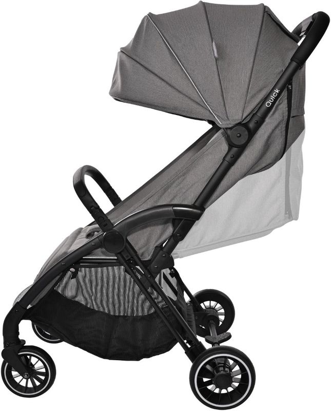 Lorelli - Quick Wandelwagen - Grijs - Verstelbare Rugleuning - 5-Punts Gordel