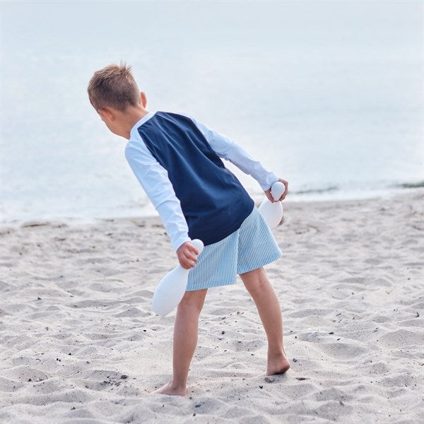 Køb Petit Crabe Blue/White Raglan UV Badebluse