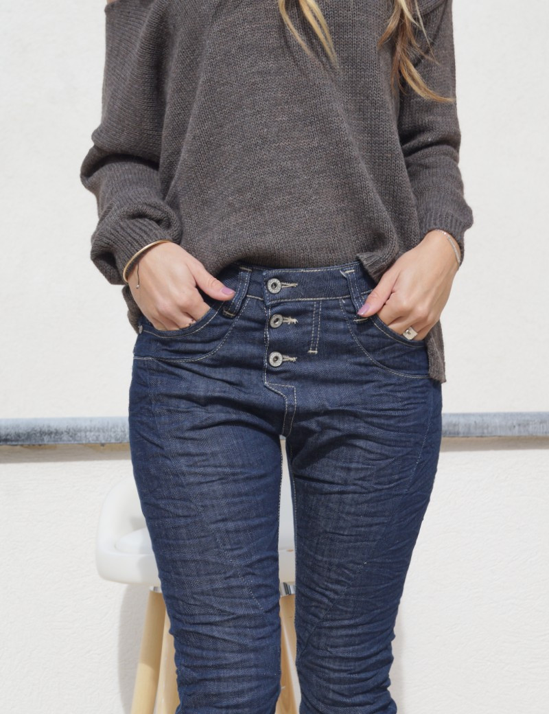 PLEASE JEAN CARROT DENIM BRUT