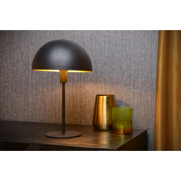 Lucide SIEMON tafellamp Ø25cm Zwart
