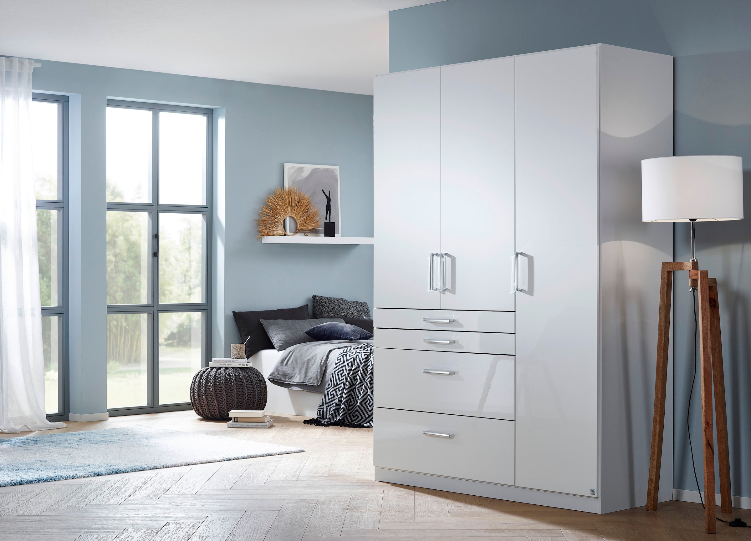 rauch Drehtürenschrank »Kleiderschrank Schrank Garderobe Garderobenschrank Topseller HOMBURG« mit viel Stauraum, oberer Schubkasten mit Einteilung MADE IN GERMANY