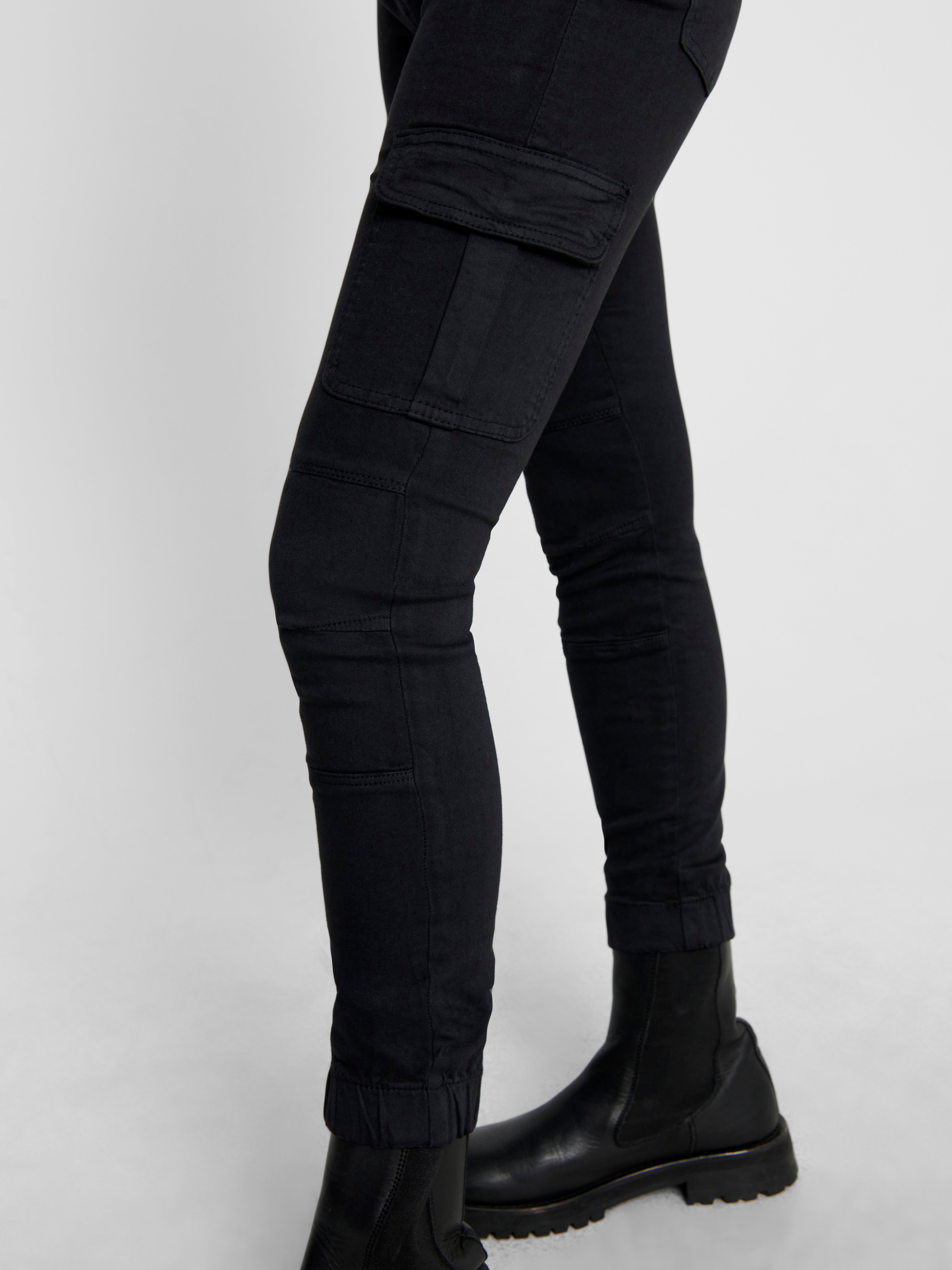 ONLMISSOURI Mittlere Taille Slim Fit Cargo-Hose Black