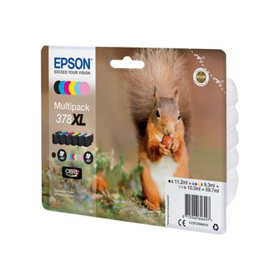 Epson 378XL Ecureuil - pack de 6 - noir, cyan, magenta, jaune, magenta clair, cyan clair - cartouche d'encre originale