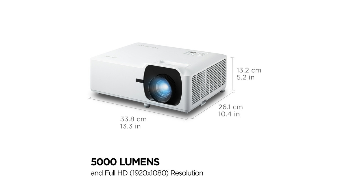 ViewSonicLS751HD Laser projector Full HD  (Wit, 5000 ANSI Lumen, voor bedrijven en onderwijs)