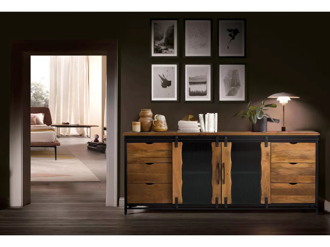 BUFFET - VAISSELLE Multicolor.Giner y Colomer.80x40x190