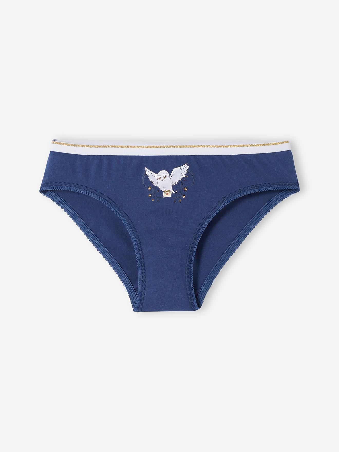 Pacote com 3 calcinhas lisas cinza-claro com estampas do Harry Potter®