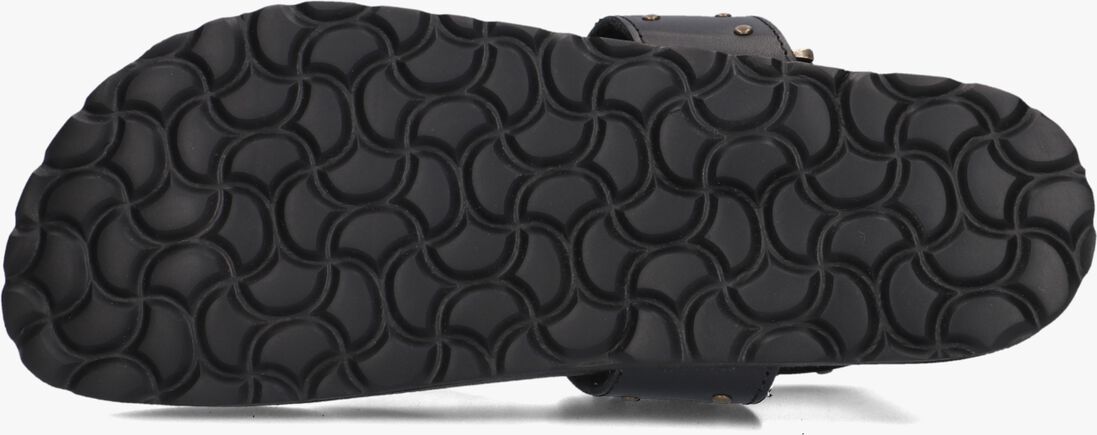 zwarte lina locchi sandalen led teenslip sandaal met studs