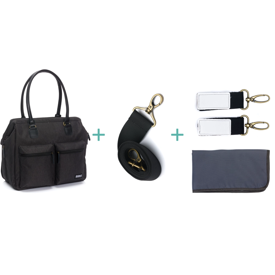 Fillikid Wickeltasche Oxford Schwarz