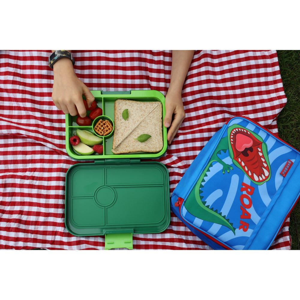 Køb Yumbox Palm Green / Solid Lime Tray Leakproof Tapas XL 4 Bento Madkasse