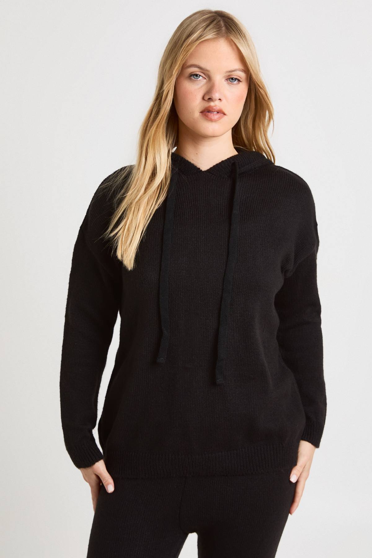 boohoo Ensemble Coordonné Petite En Maille Douce Sweat À Casynthétiqueche & Pantalon