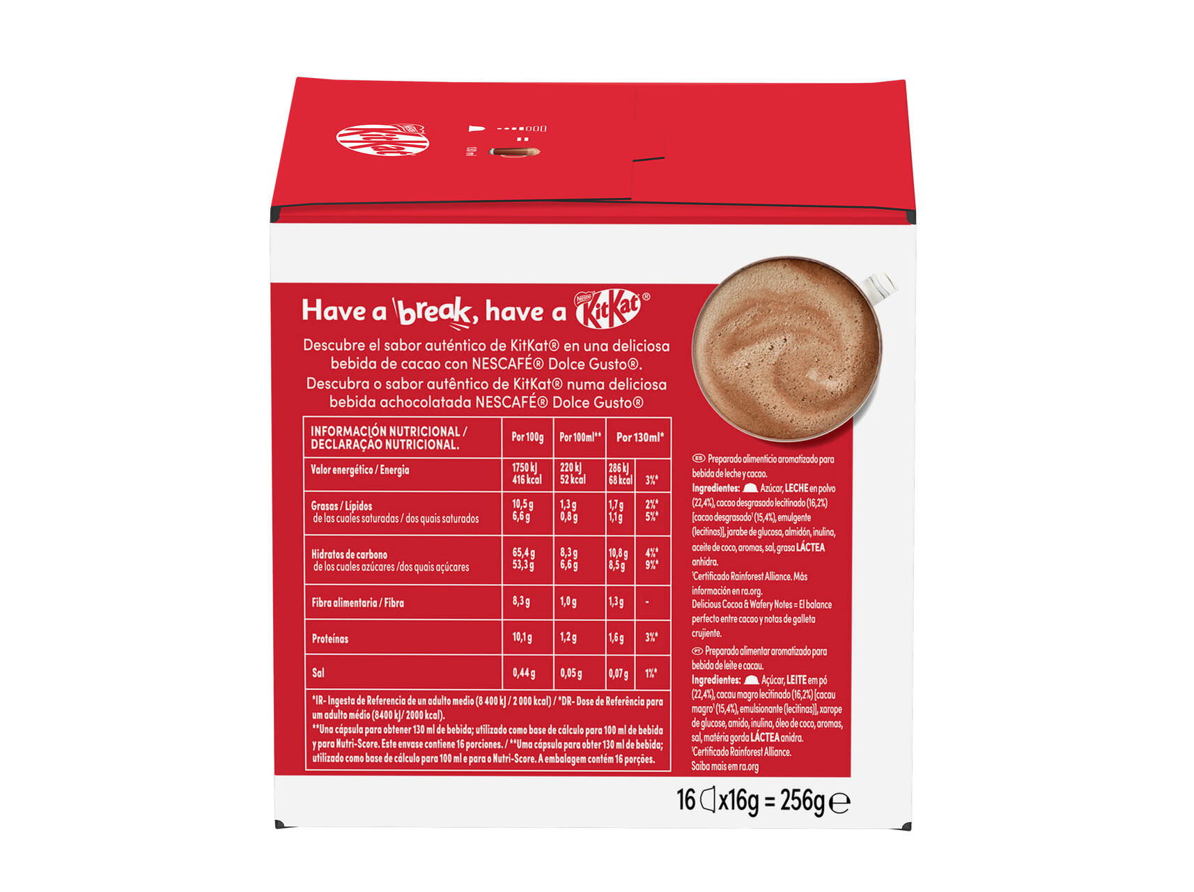 CÁPSULAS DOLCE GUSTO KIT KAT 16 UN