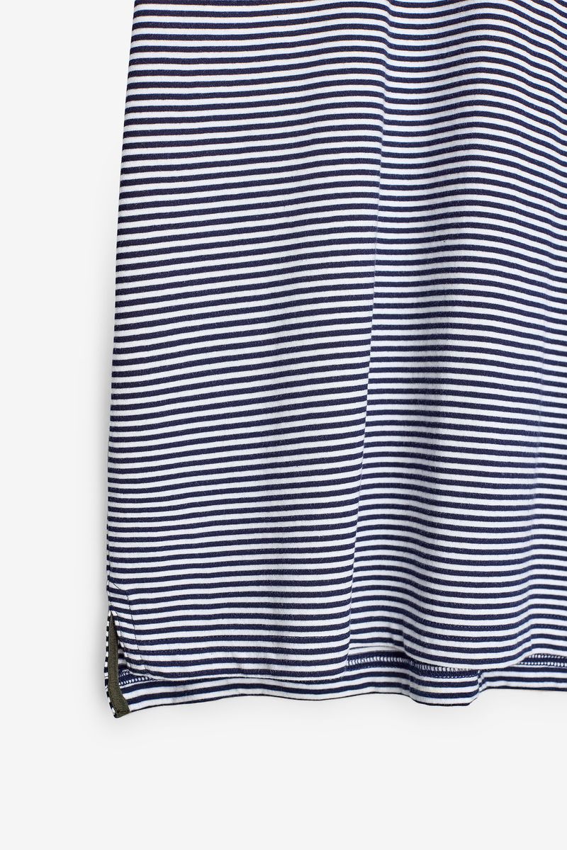 T-SHIRT ÀS RISCAS NAVY