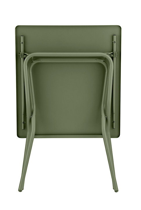 Table de balcon pliante Balcony en acier coloris vert moss L.64 x l.70 x H.73 cm
