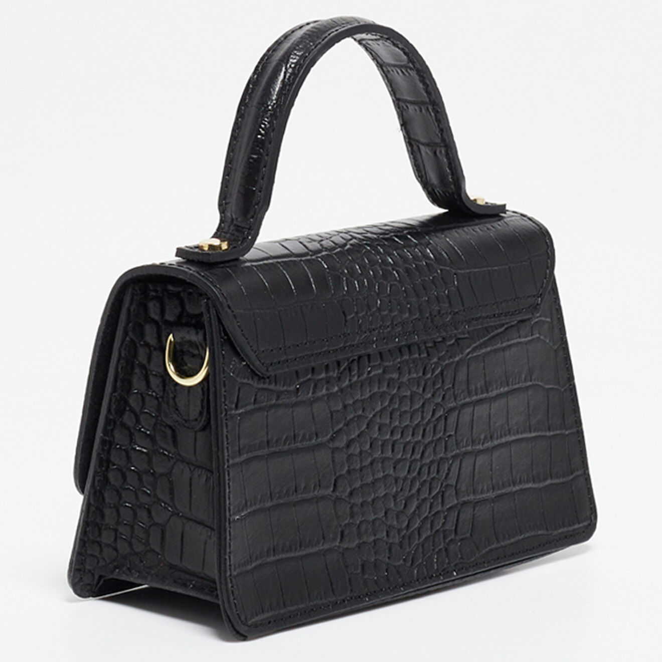 Christian Laurier Sac à main en Cuir croco Lily noir - 19x11x7.5 cm