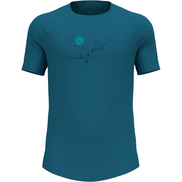 T-shirt randonnée ODLO MC ASCENT PW 130 LAND SAXONY BLUE MELANGE