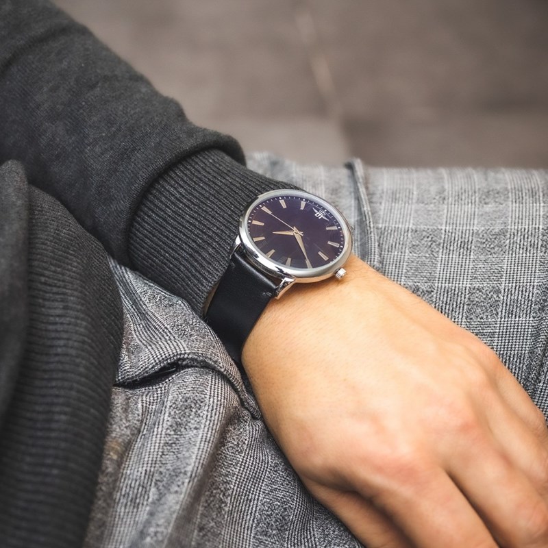 Montre Homme M. JOHN bracelet Cuir Noir