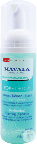 Mavala Pore Detox Mousse Démaquillante Perfectrice Flacon Pompe 165ml