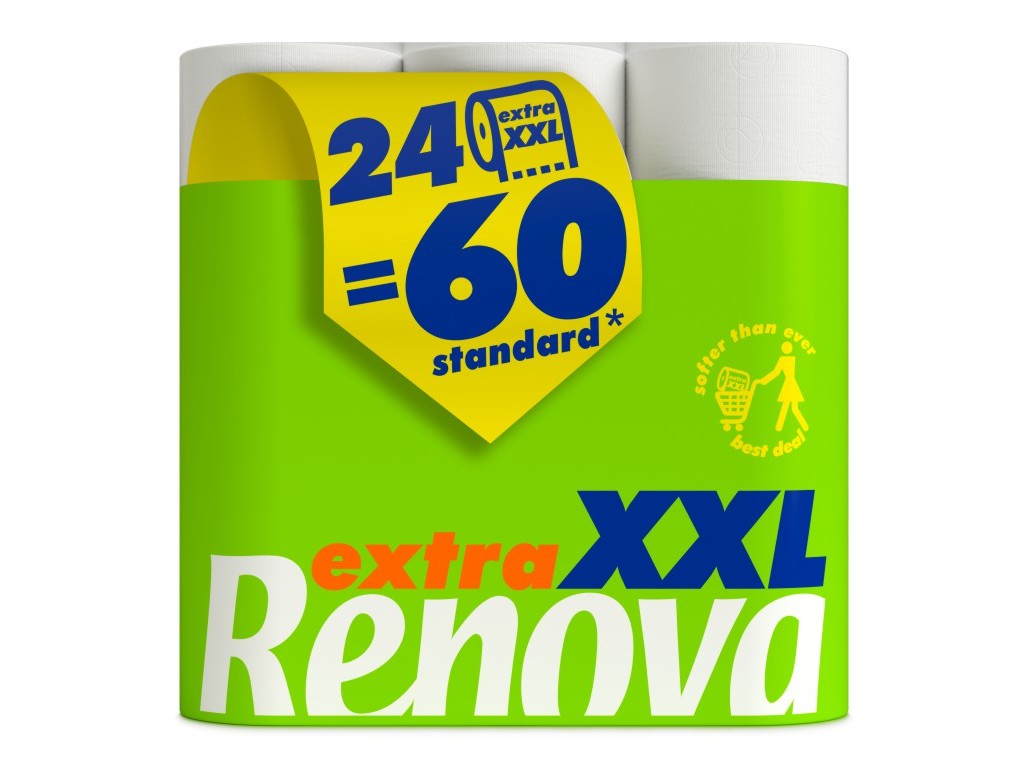 PAPEL RENOVA HIGIÉNICO COMPACT XXL 24 ROLOS = 60 ROLOS
