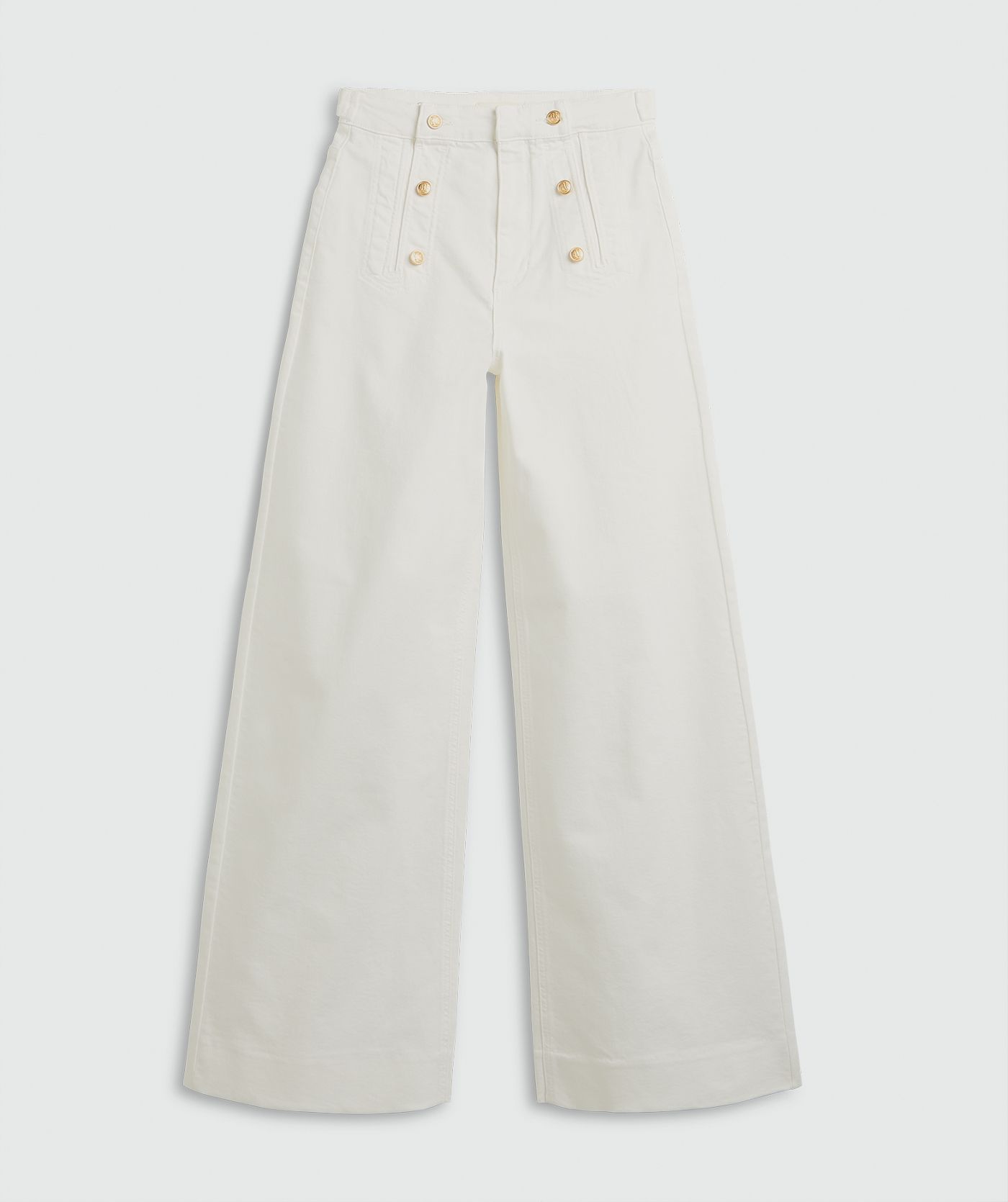 JV-RUMO high waisted wide leg jeans - light ecru