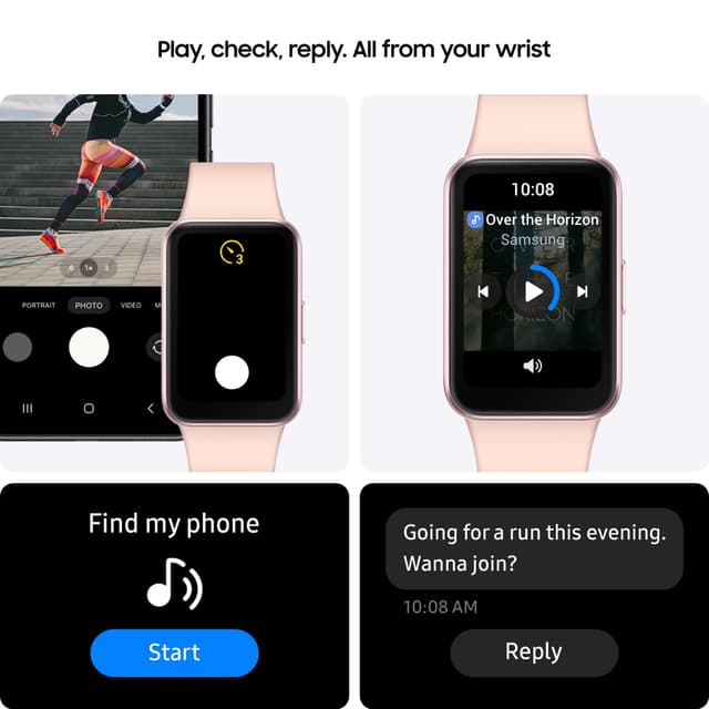 Samsung Galaxy Fit3 aktivitetsmåler (pink guld)
