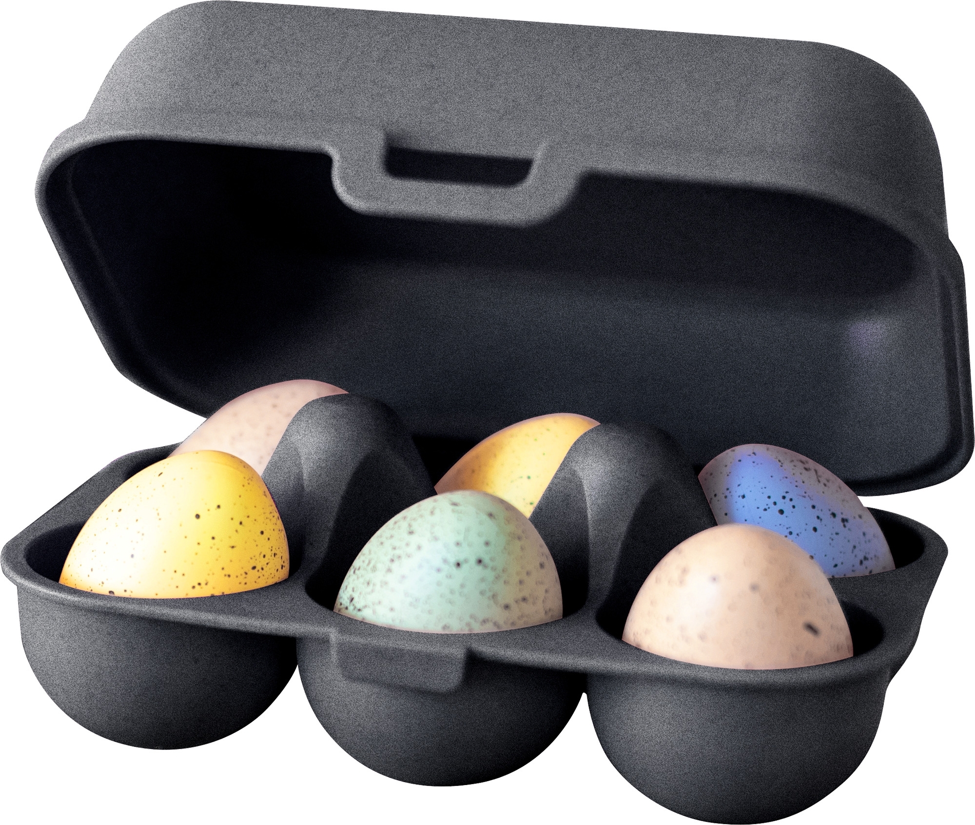 Koziol Eggs to go mini Eierbox für 6 Eier ash grey