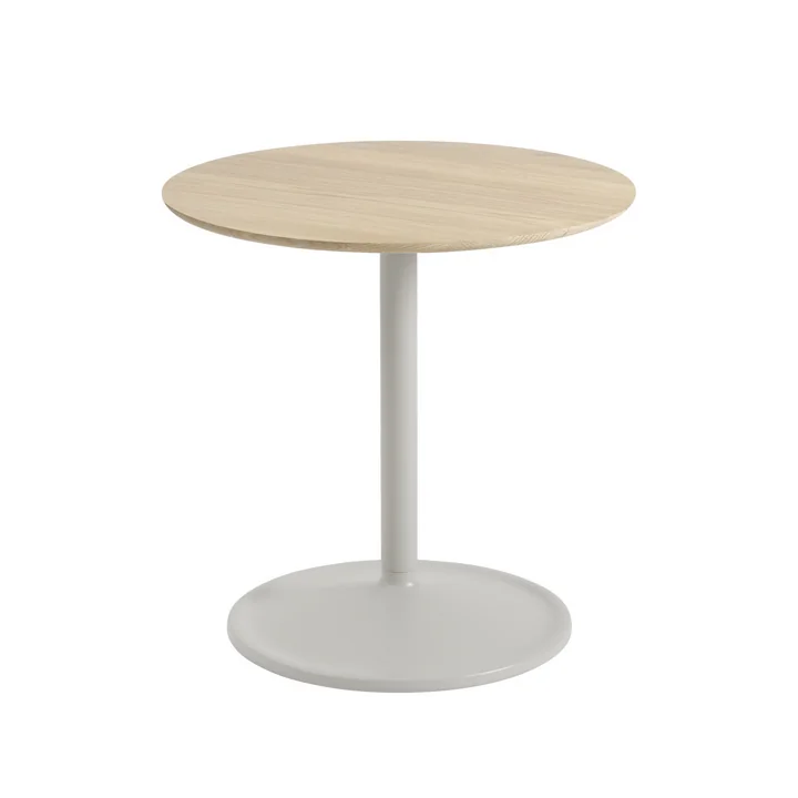 Muuto - Soft Beistelltisch, Ø 48 cm, H 48 cm, Eiche geölt / grau