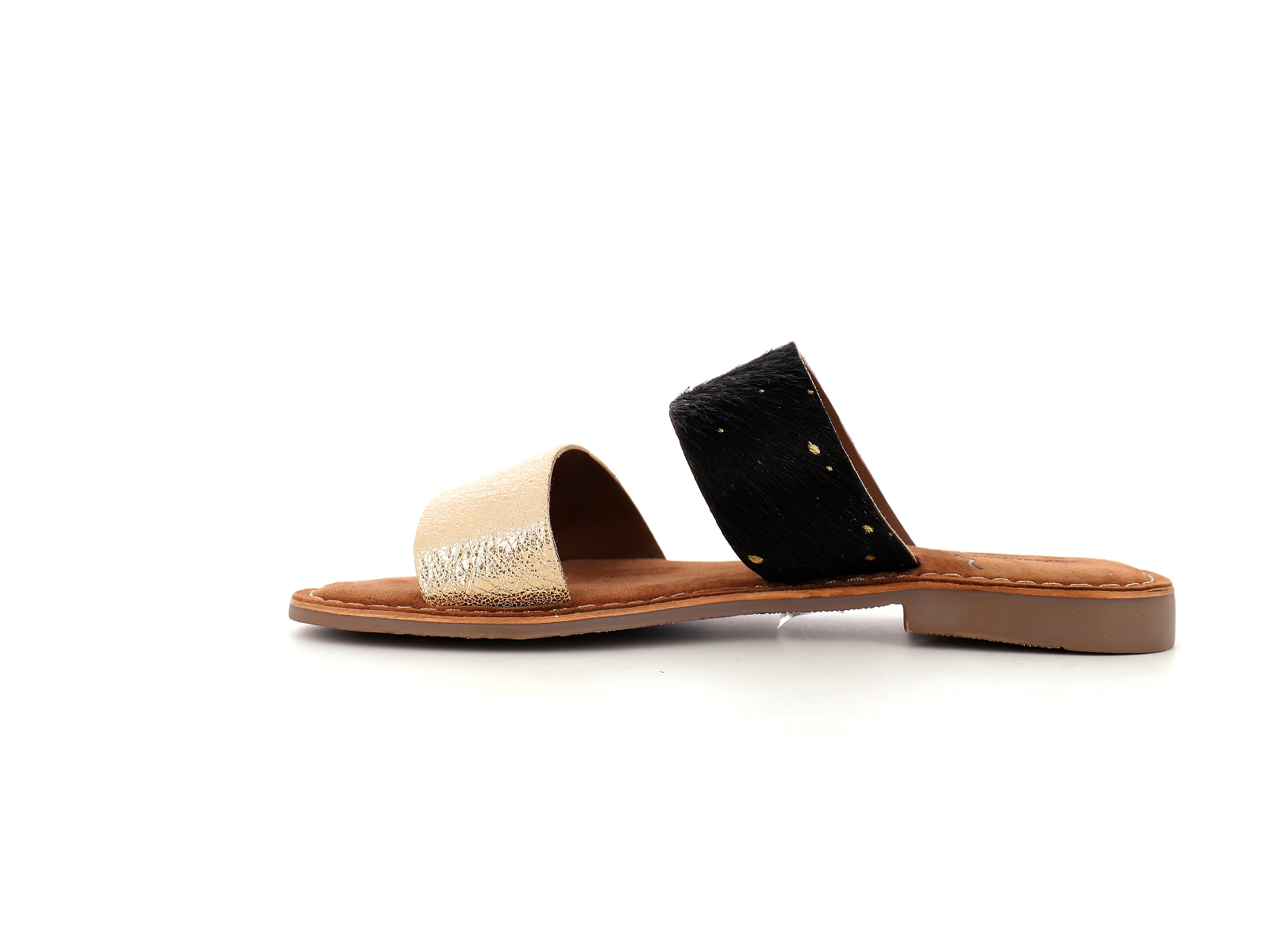 Metamorf ose-NABIME Cuir Noir Or