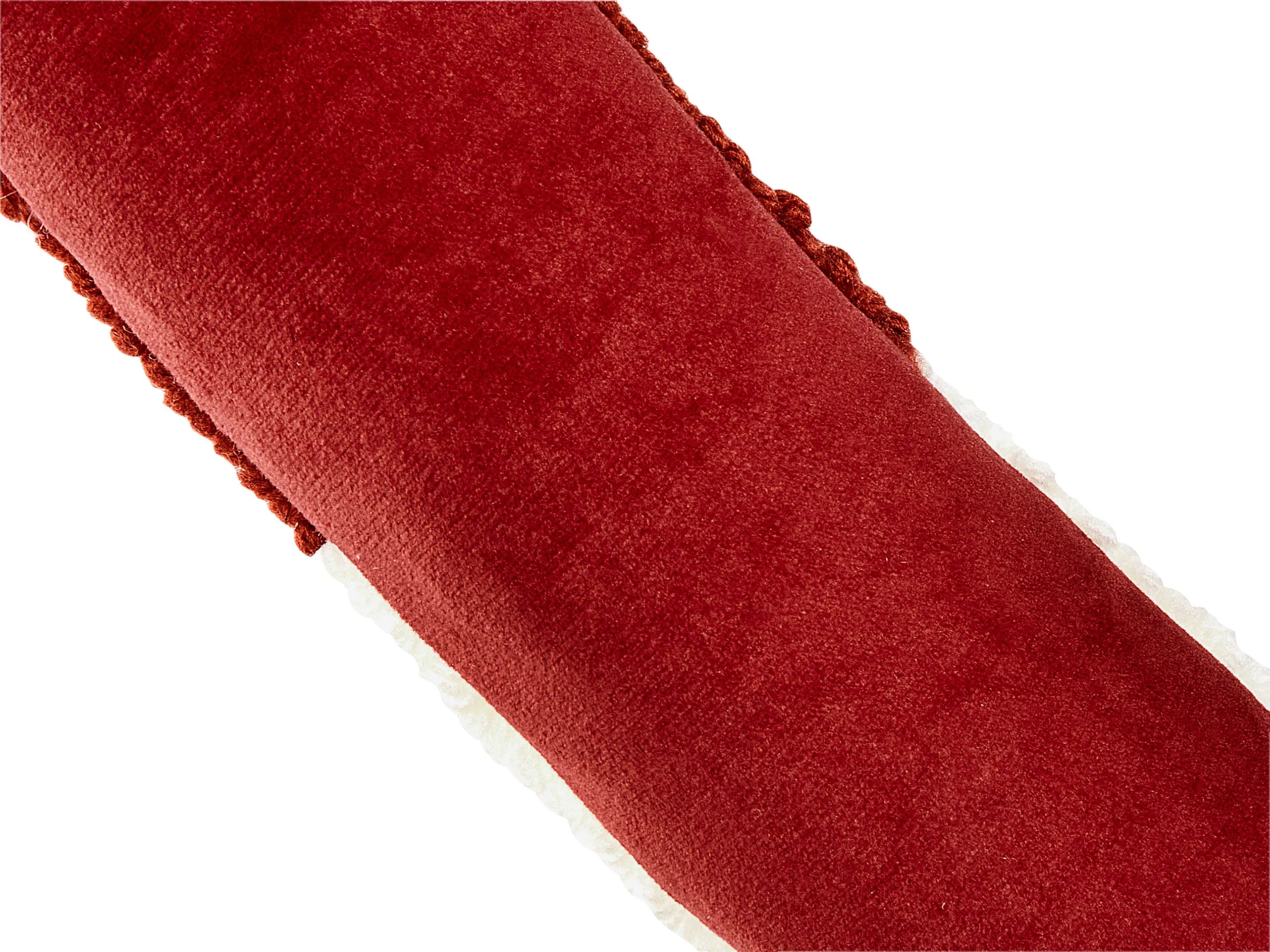Set van 2 sierkussens CANDY CANE Bouclé 22 x 55 cm Rood kerstmotief