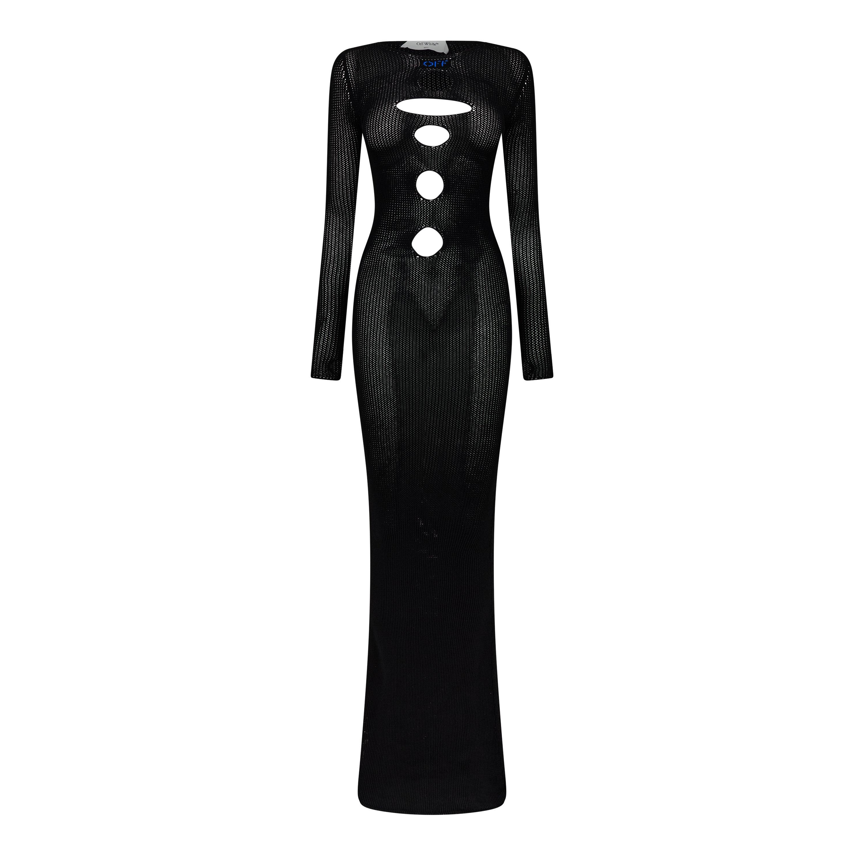 Off White Cut Out Maxi Dress