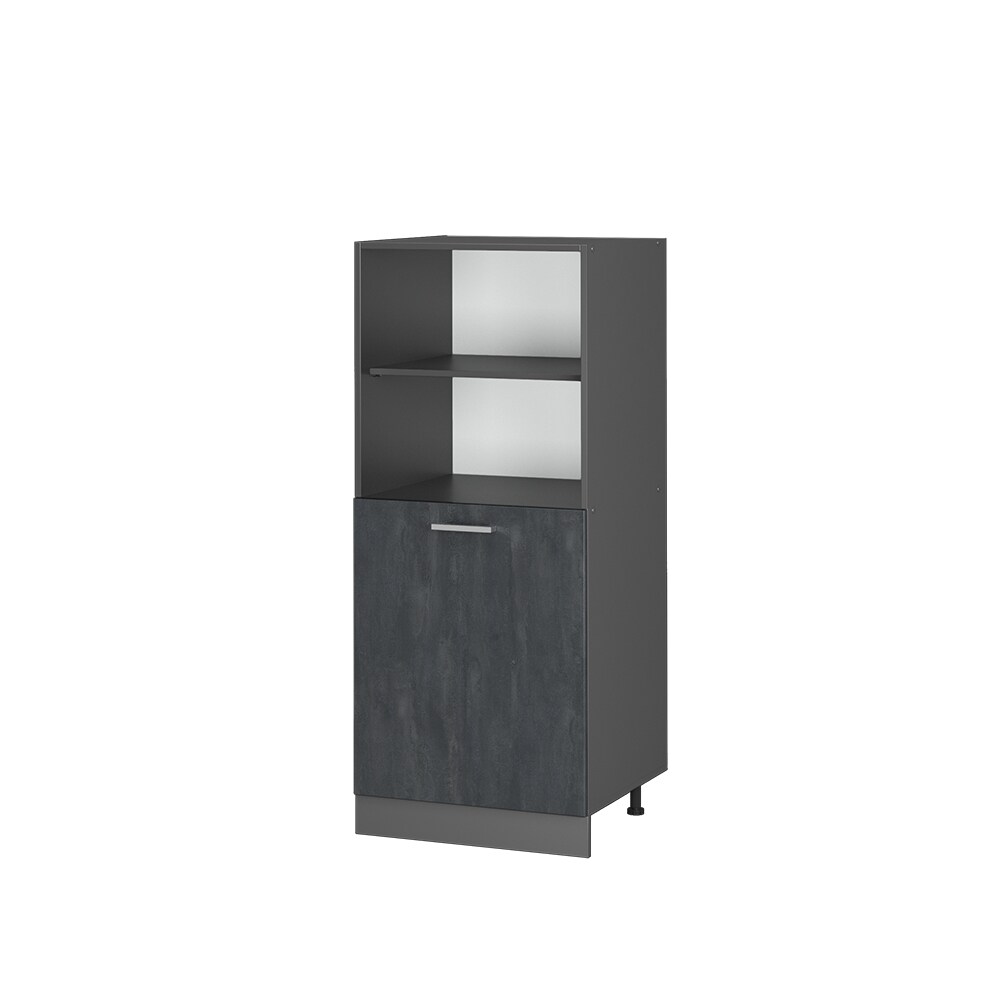 Vicco Vorratsschrank R-Line Schwarz Beton Anthrazit 60 cm große Tür