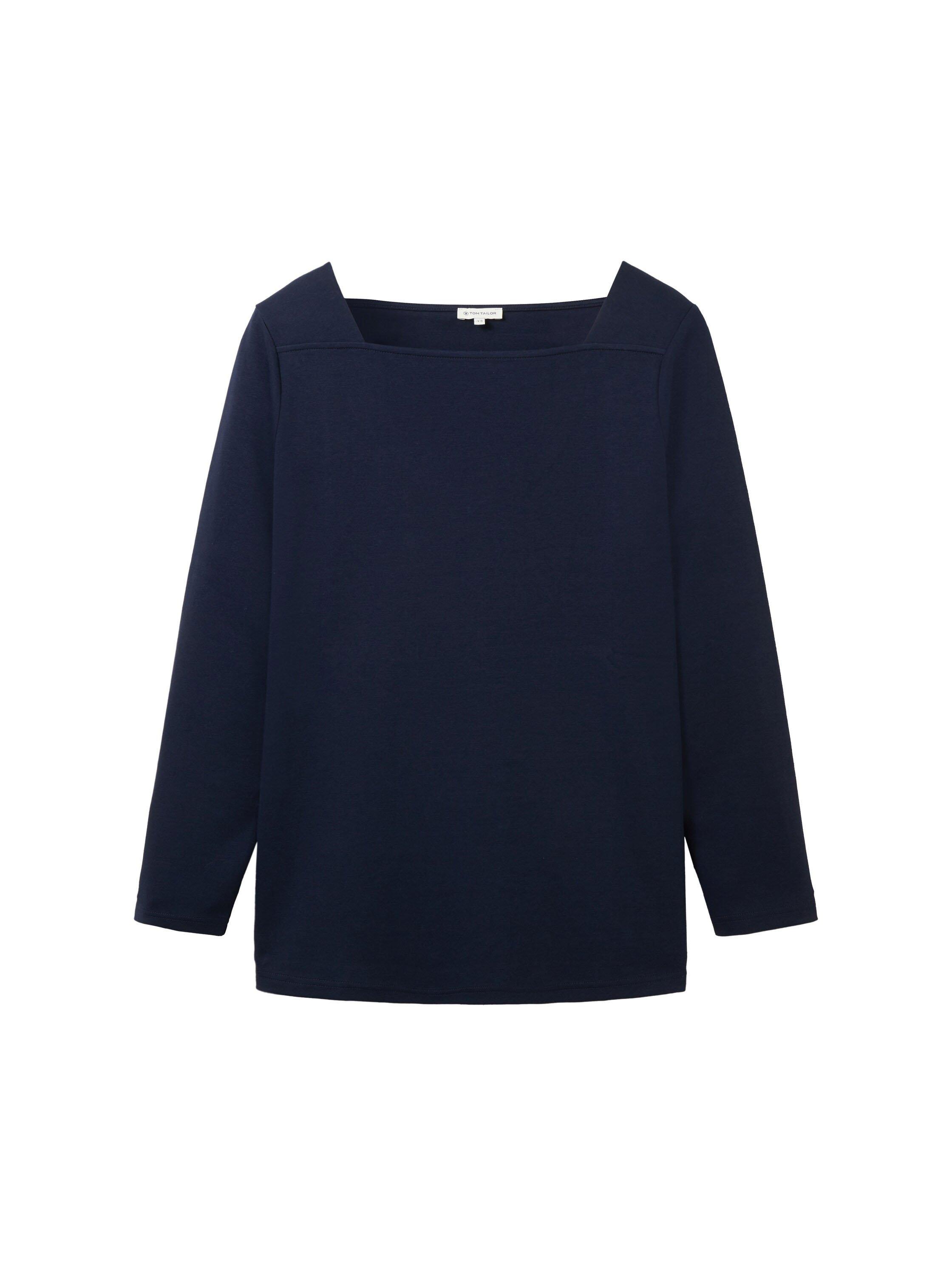 Langarmshirt mit Karreeausschnitt
