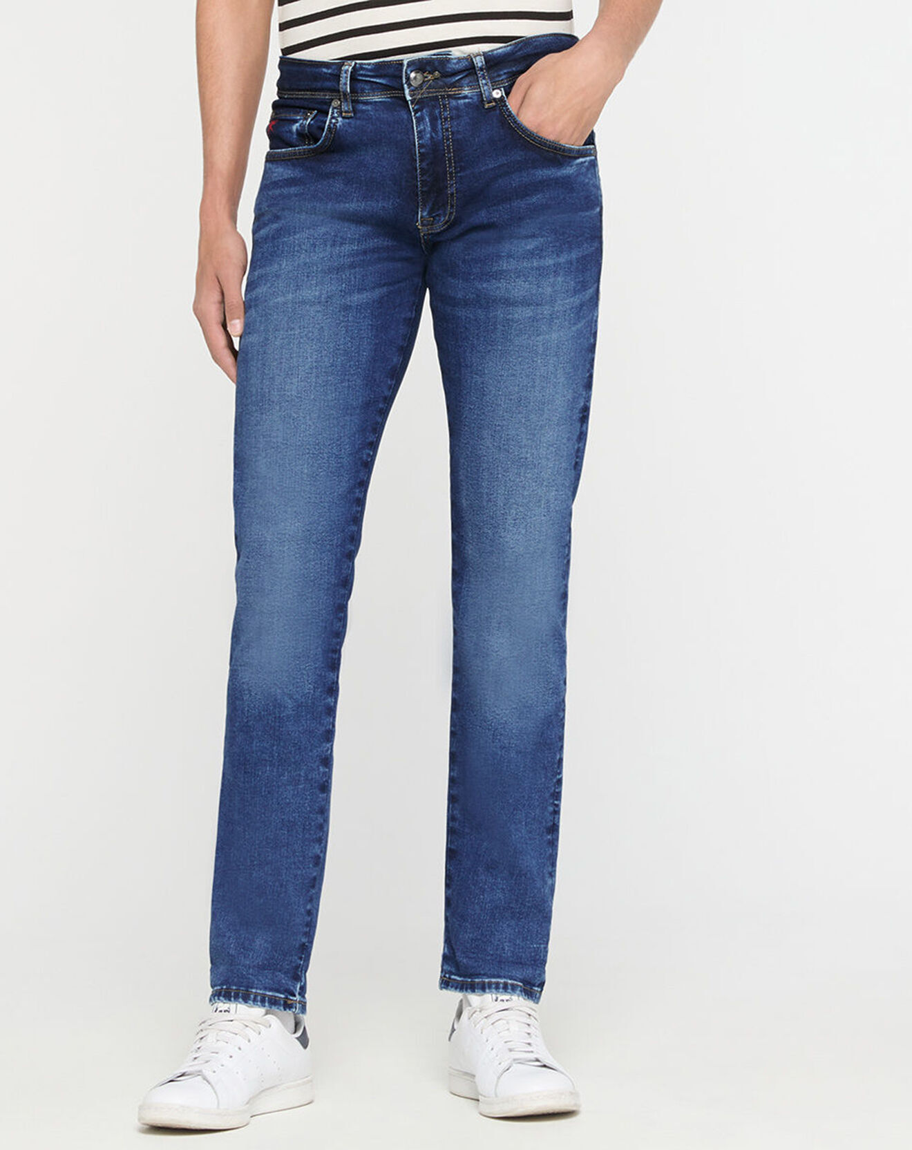Hackett London Jean Slim Fit Moustache bleu moyen