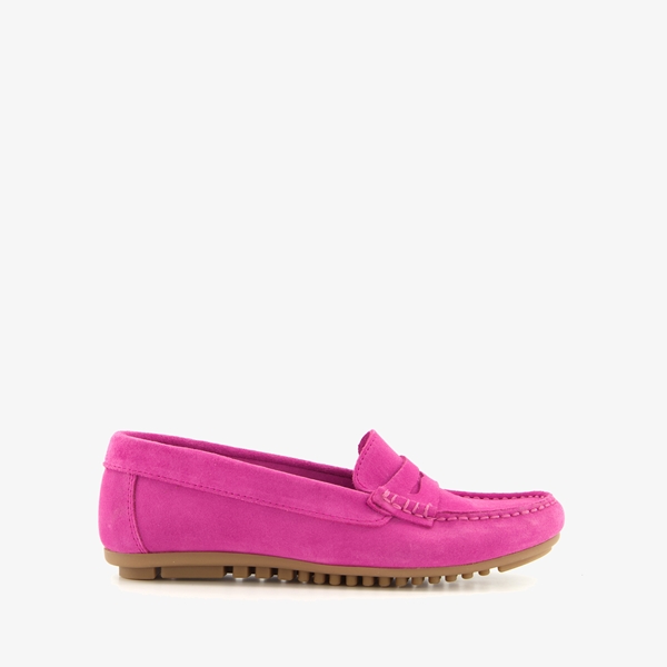 Hush Puppies leren dames mocassins fuchsia