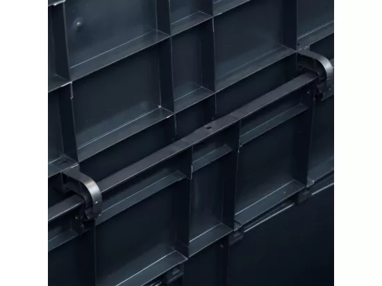 Boîte de rangement de jardin 320 L Noir