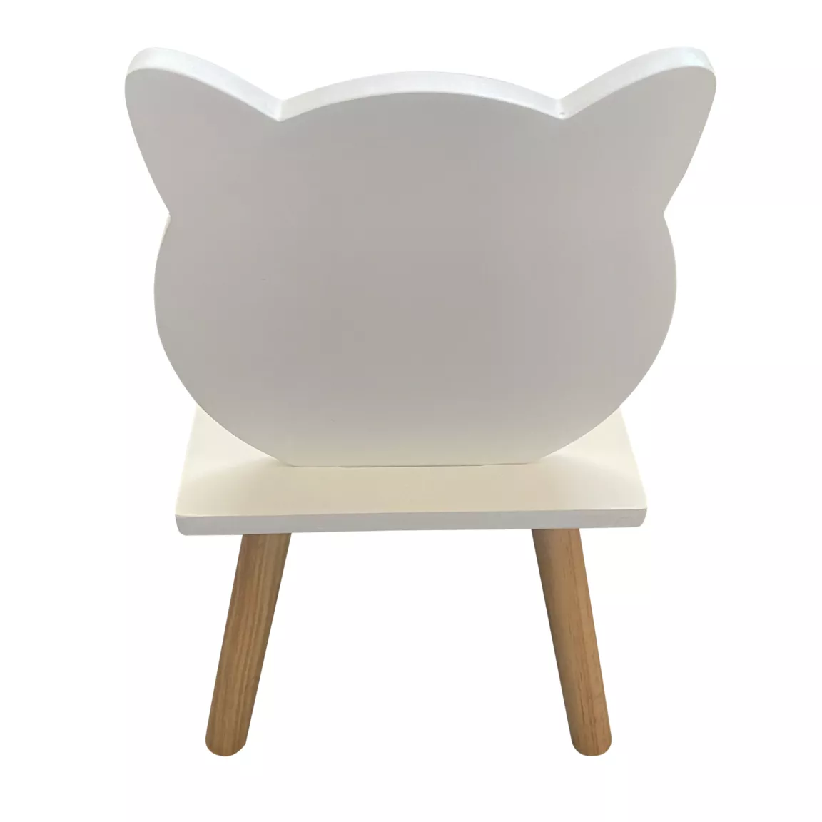 Chaise enfant bois (H46 cm) Chaton Blanc