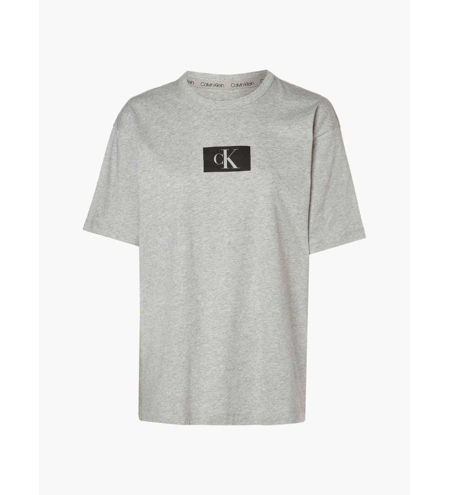 Camiseta Calvin Klein Crew Ck96 Cinza