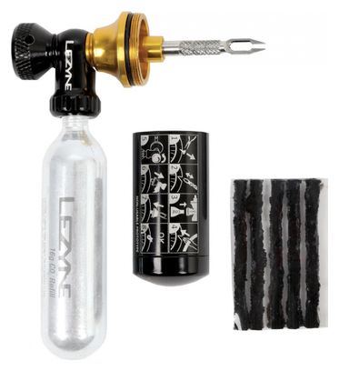 Kit Réparation Tubeless   Gonfleur CO2 Lezyne Tubeless CO2 Blaster Noir Or (Sans Cartouche de CO2)