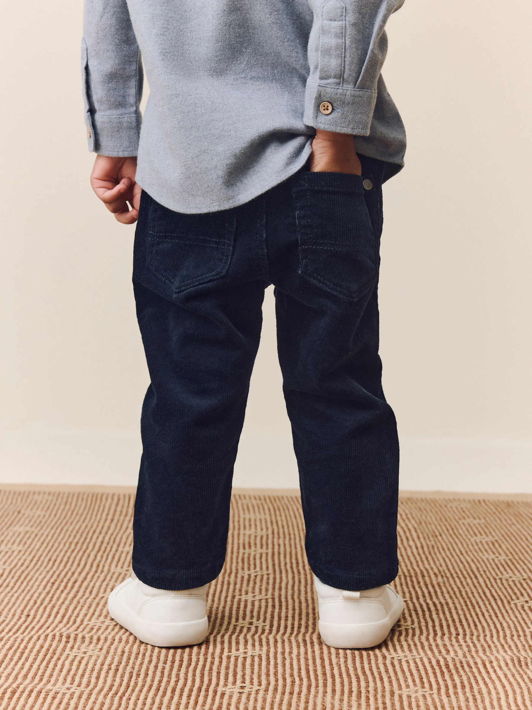 Marineblauw - Corduroy broek (3 mnd- 7 jr)