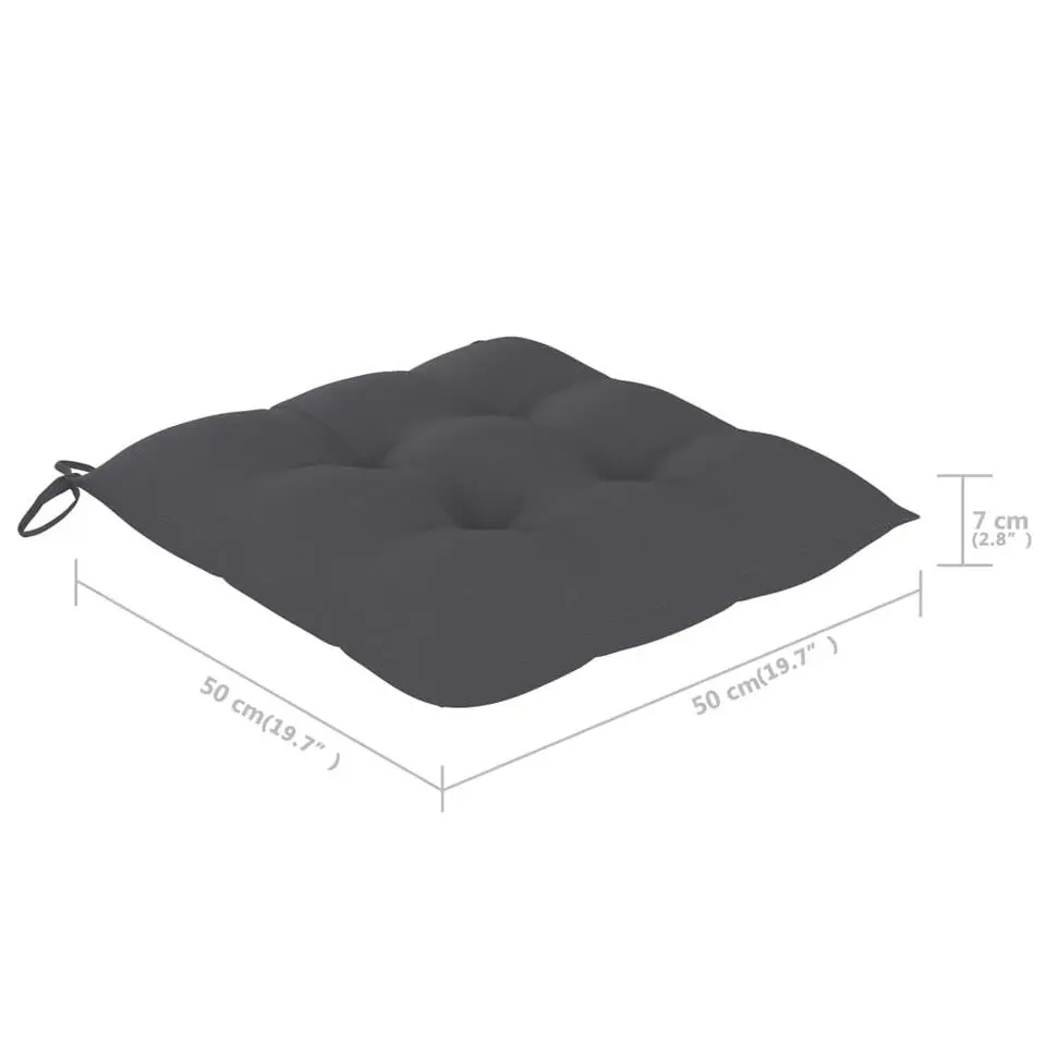vidaXL - Stapelstoelen - Kussens - Anthracite - Hout - 4 stuks