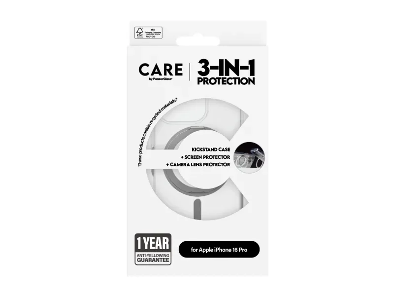 CARE by PanzerGlass - 3-in-1 Protection Bundle - MagSafe-Compatible - iPhone 16 Pro
